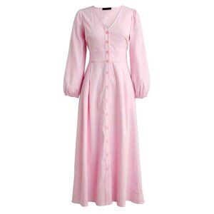 JCrew | Stretch viscose-blend button-front midi dress | Size 8 Petite